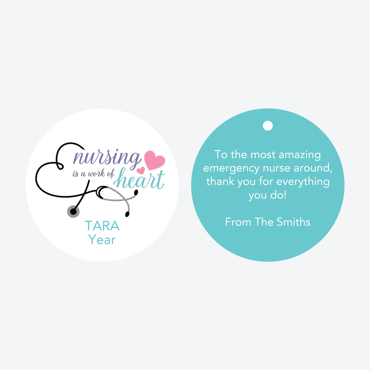 Personalized Nursing Is a Work of Heart Christmas Ornament
