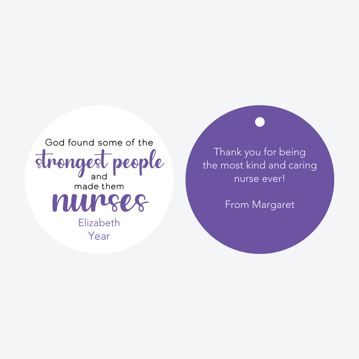 Personalized Strongest People Are Nurses Christmas Ornament