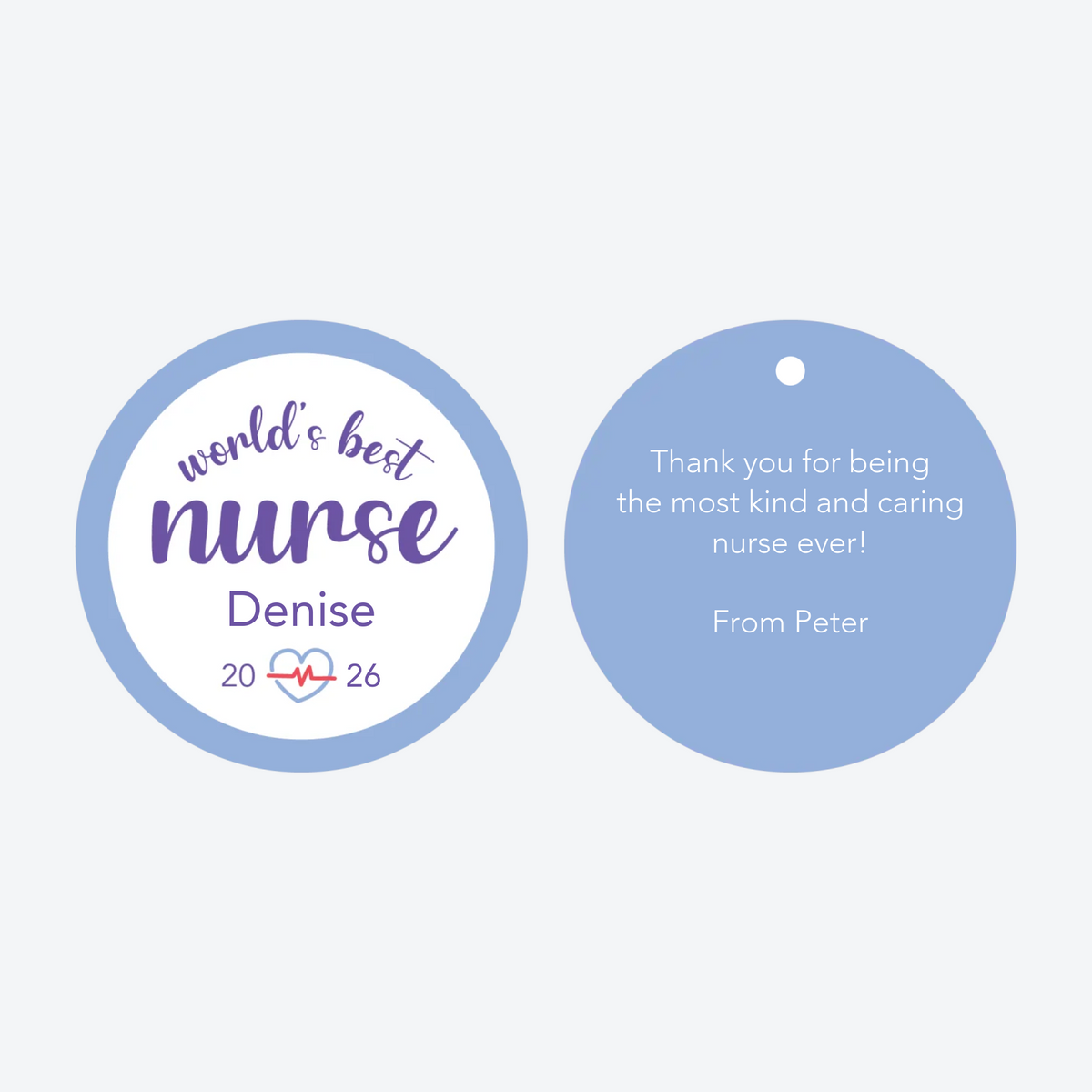 Personalized Best Nurse Christmas Ornament