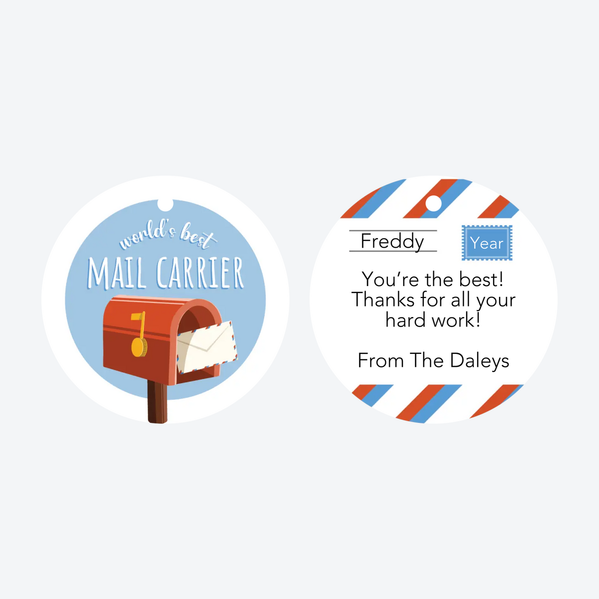 Personalized Mail Carrier Christmas Ornament