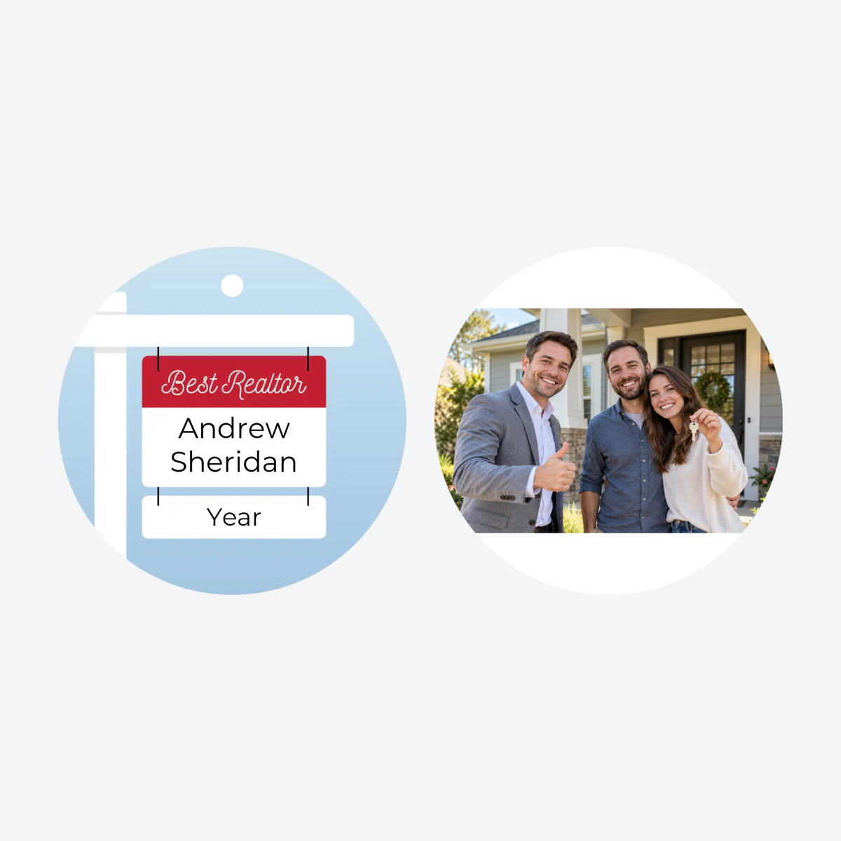 Personalized Best Realtor New Home Photo Christmas Ornament