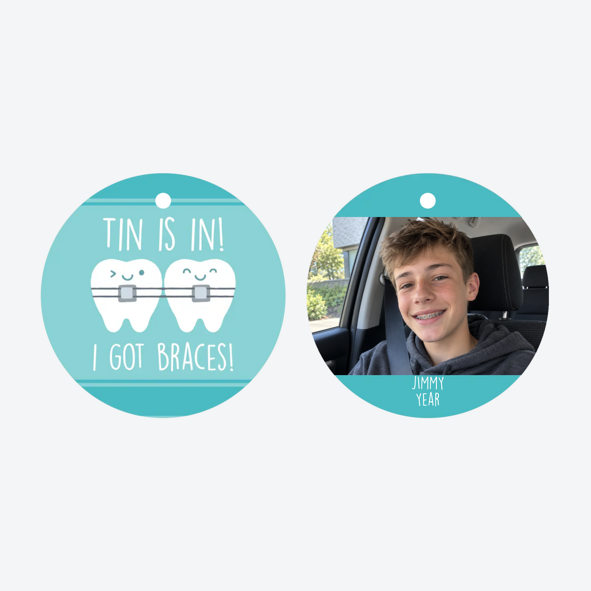 Personalized Braces Photo Christmas Ornament