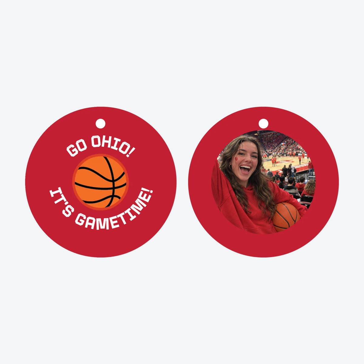 Personalized Basketball Photo Christmas Ornament