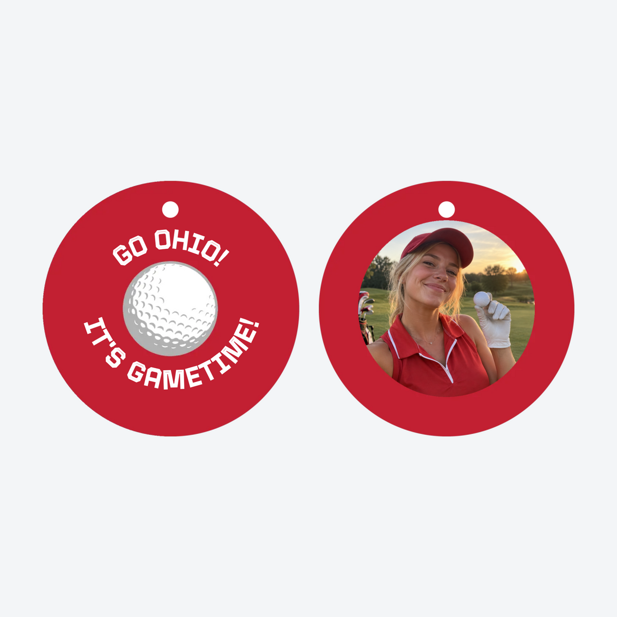Personalized Golf Photo Christmas Ornament