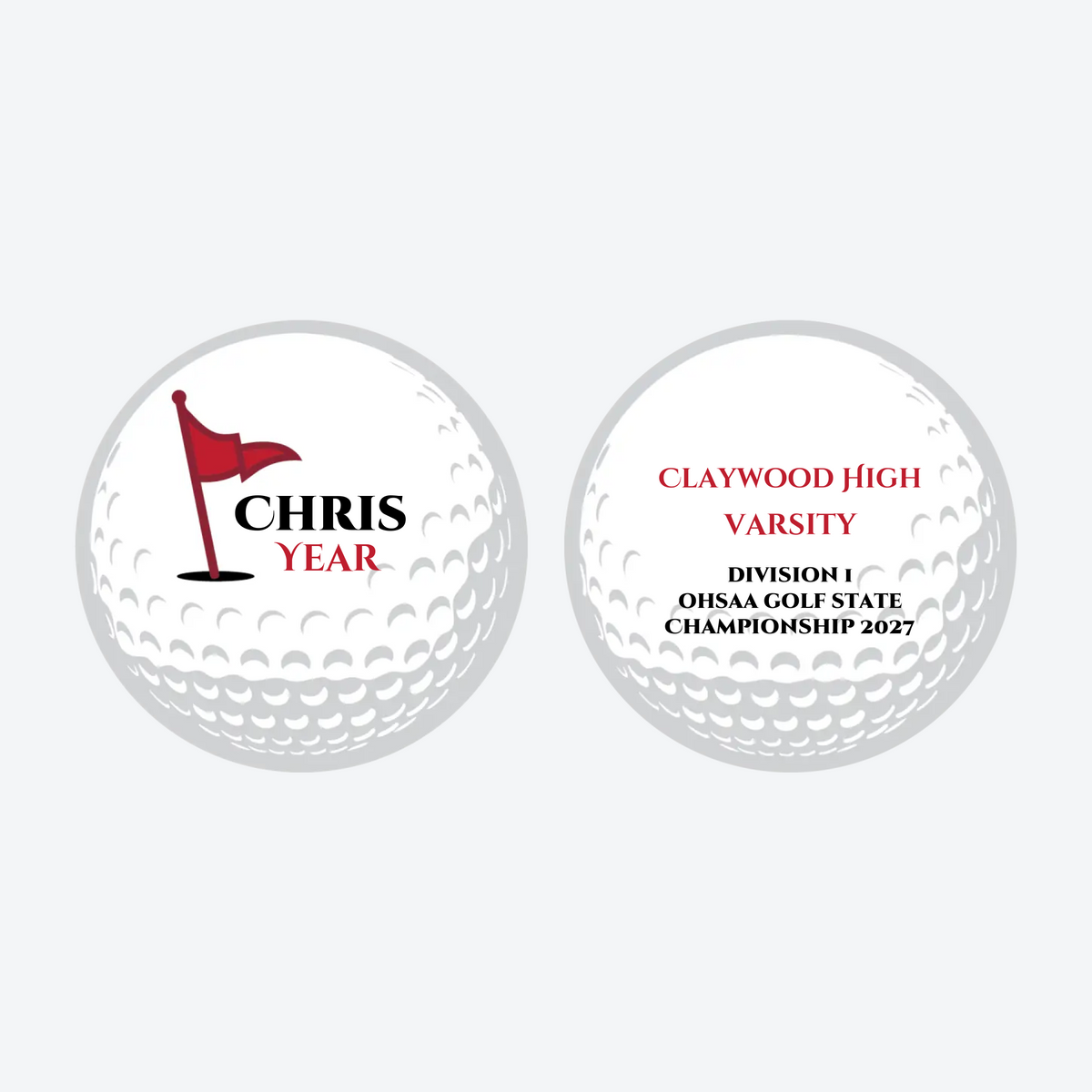 Personalized Golf Ball Christmas Ornament