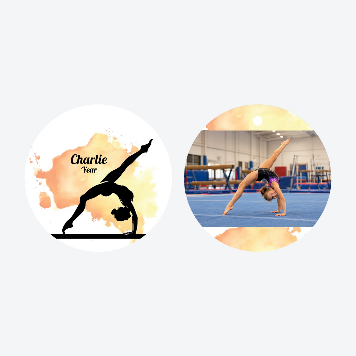 Personalized Gymnastics Photo Christmas Ornament