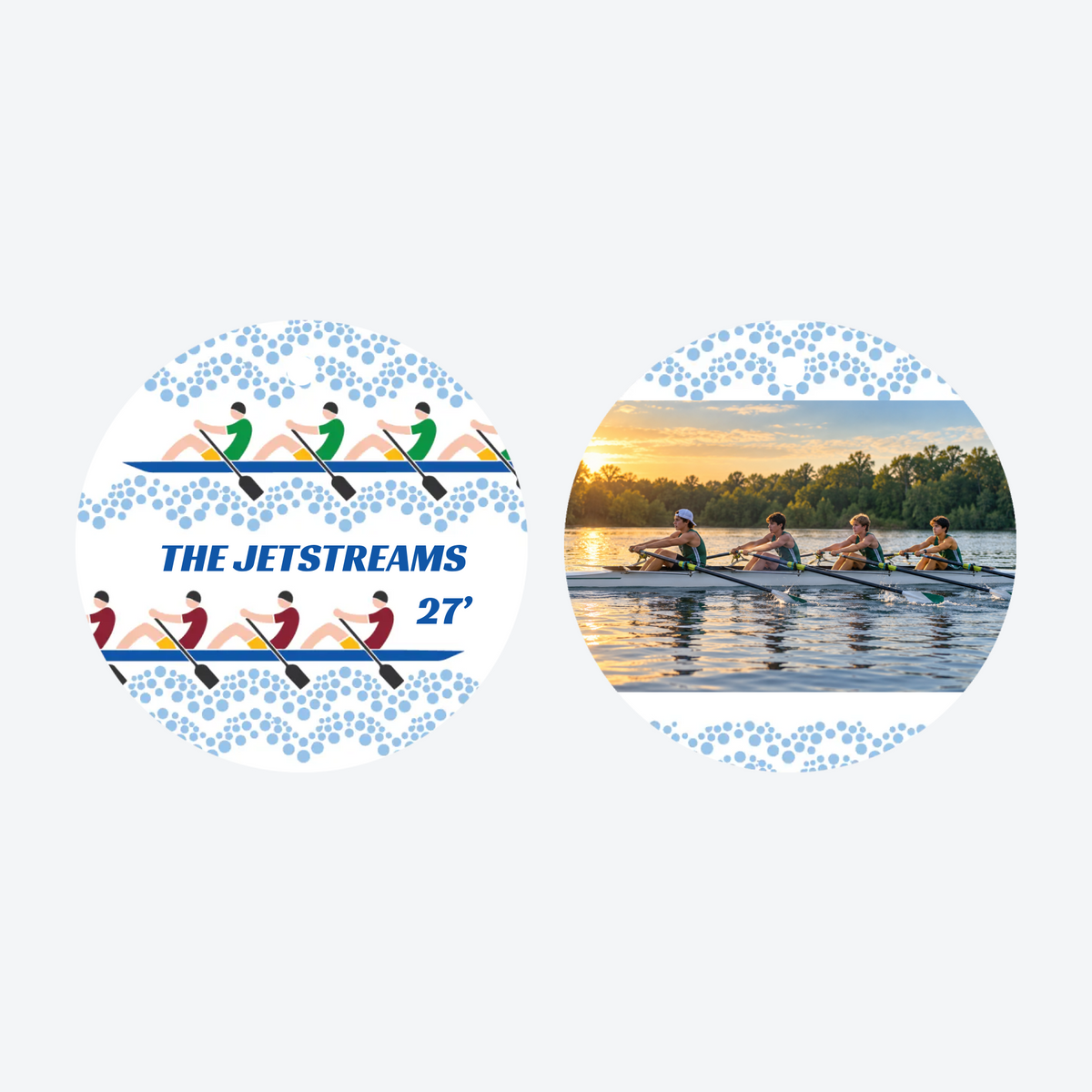 Personalized Rowing Photo Christmas Ornament