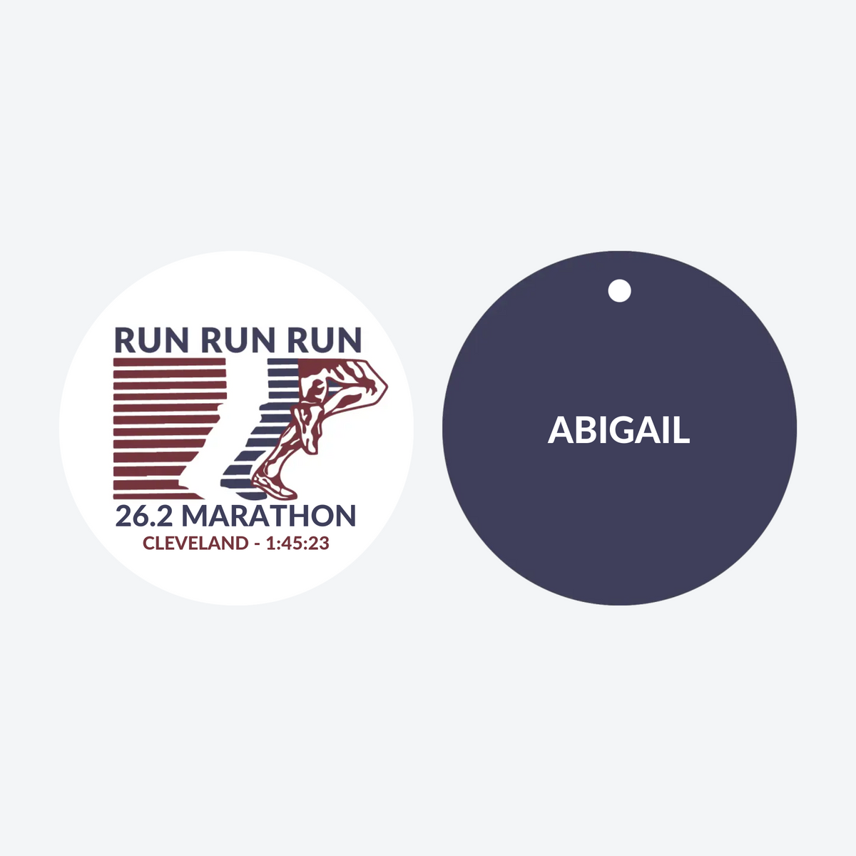 Personalized Marathon Christmas Ornament