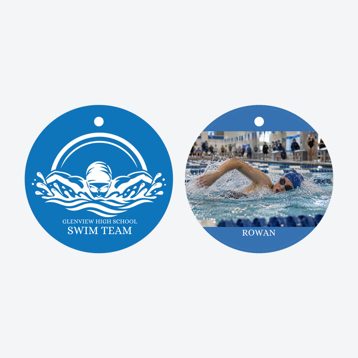 Personalized Swim Team Photo Christmas Ornament