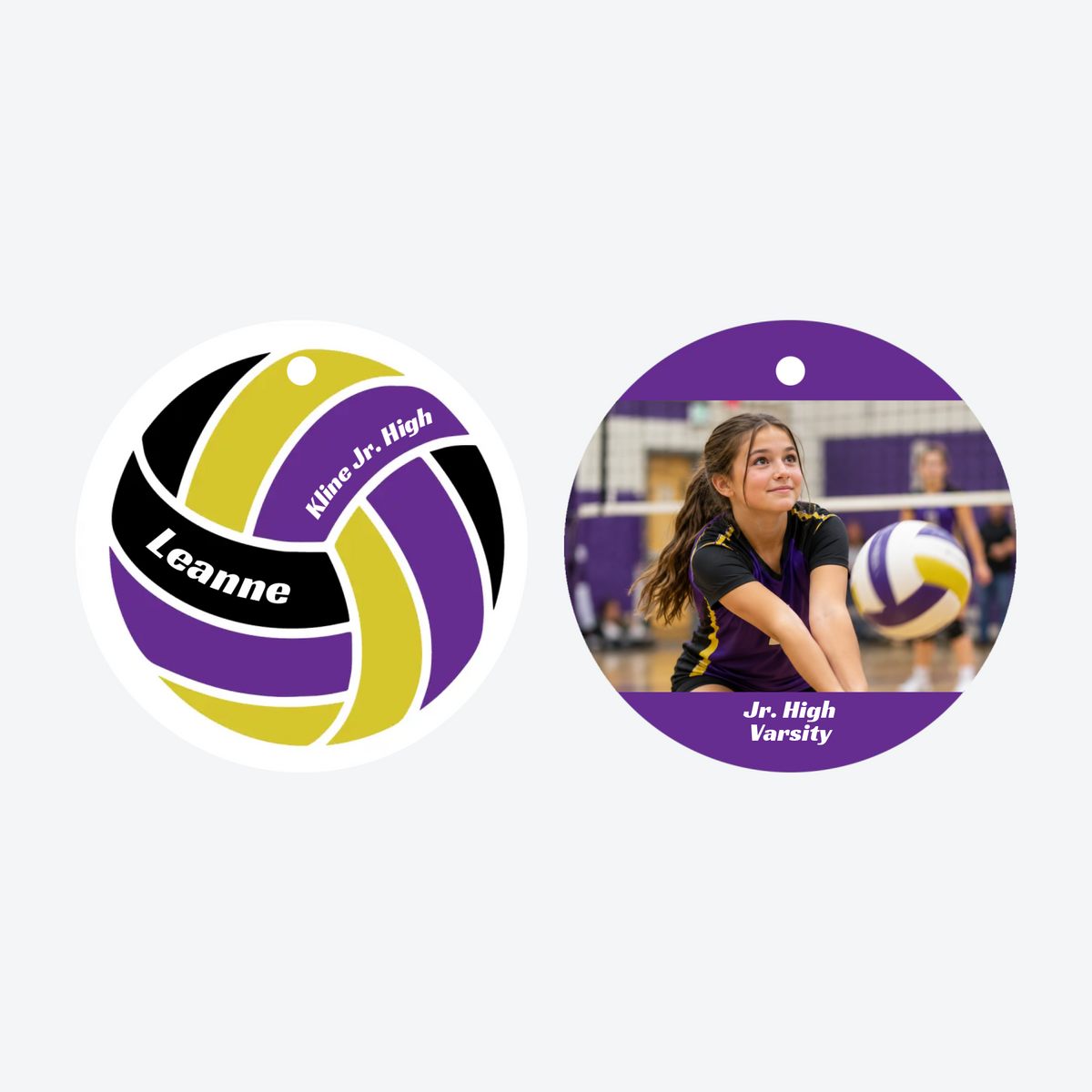 Personalized Volleyball Photo Christmas Ornament