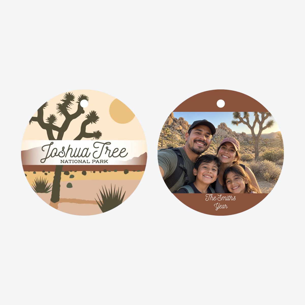 Personalized Joshua Tree National Park Photo Christmas Ornament