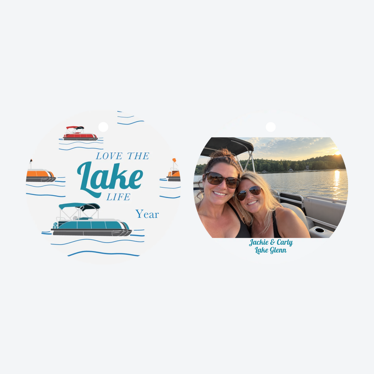 Personalized Lake with Photo Christmas Ornament