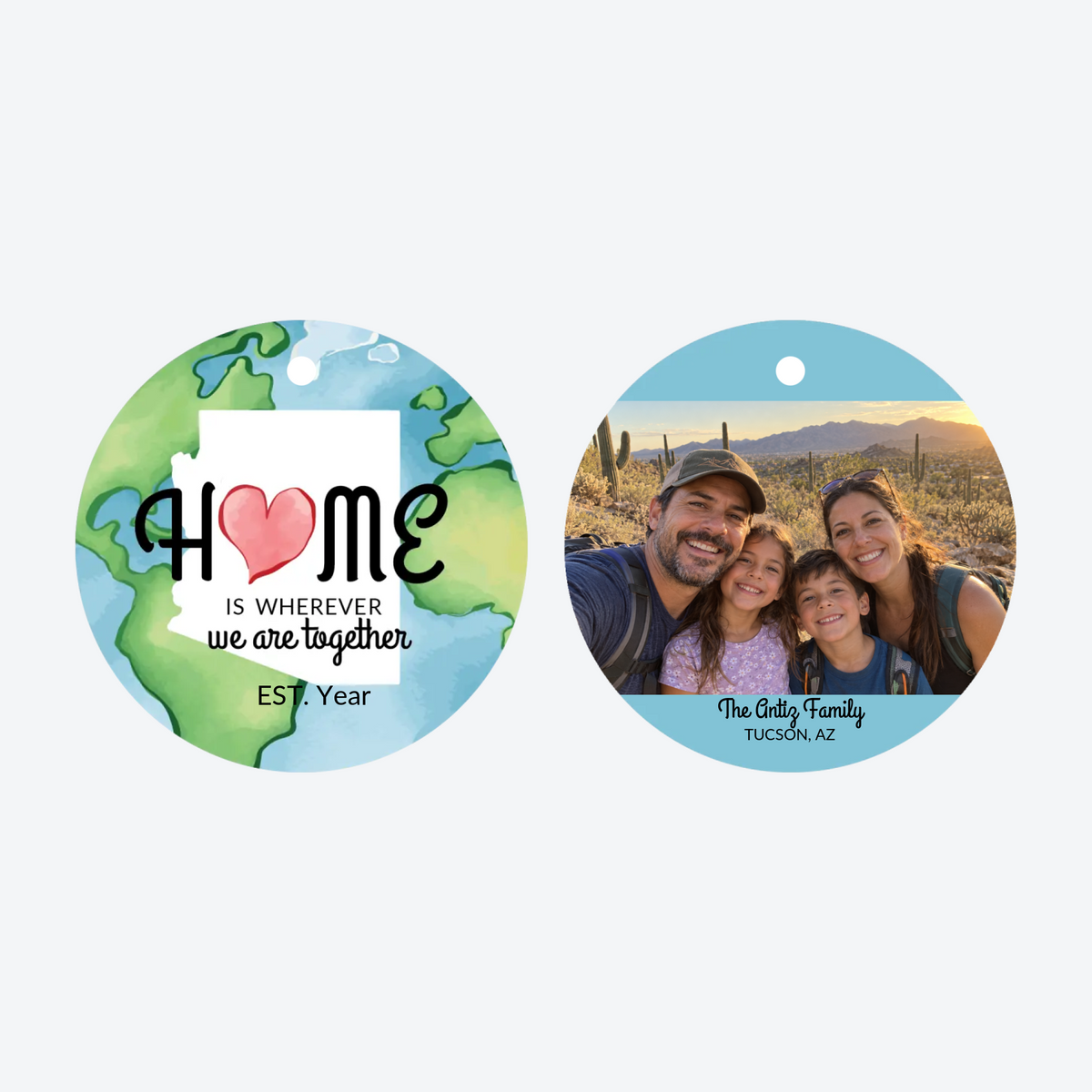 Personalized Arizona Home Photo Christmas Ornament