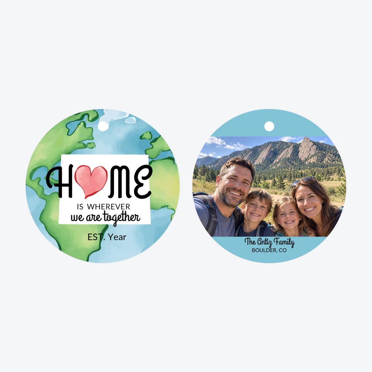 Personalized Colorado Home Photo Christmas Ornament