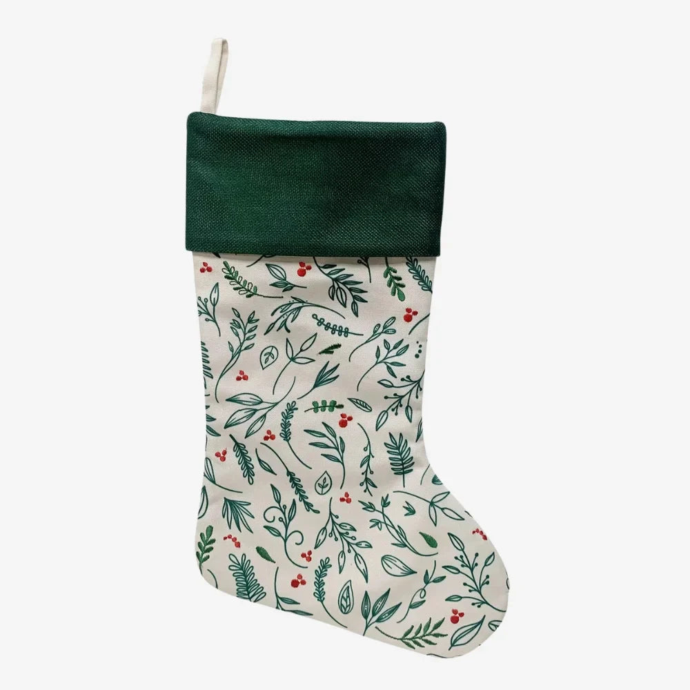 Greenery Christmas Stocking