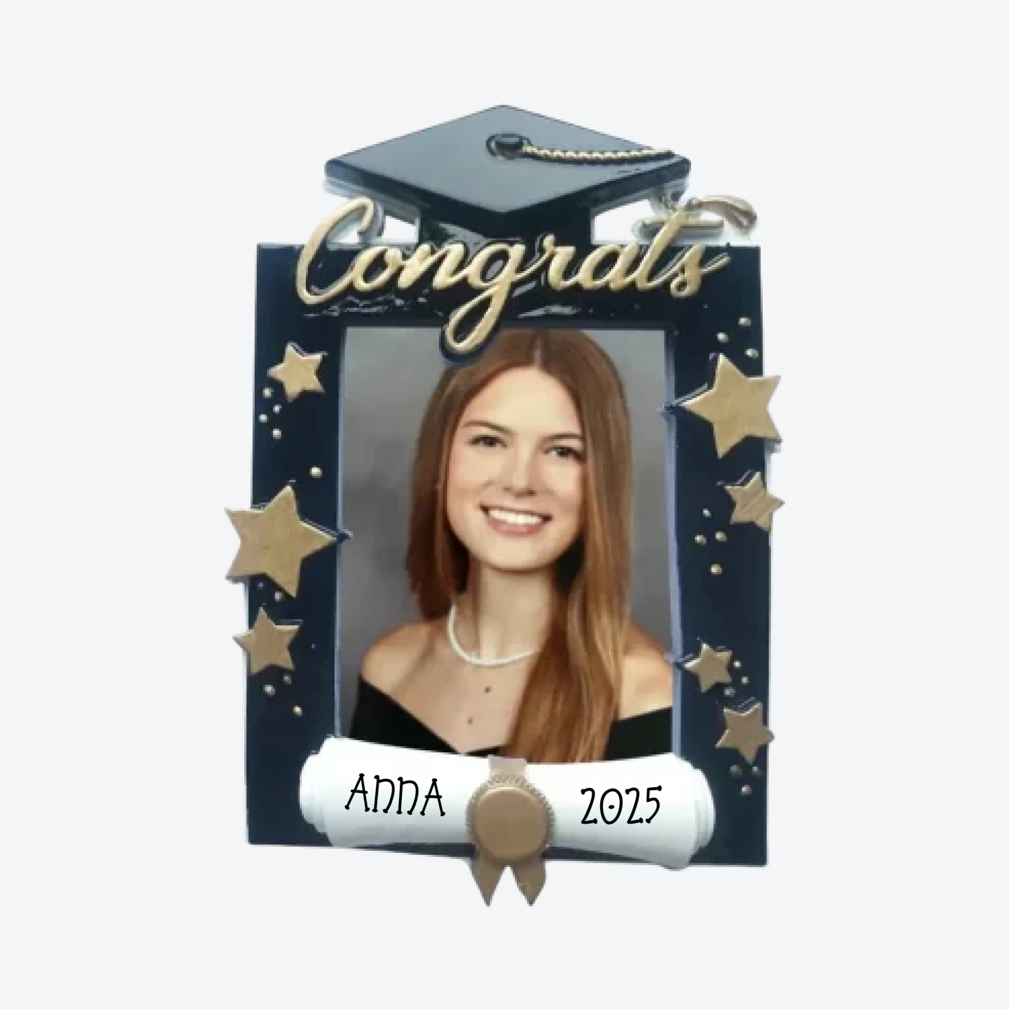 PT2300 - Graduation Frame Picture Frame Personalized Christmas Ornament