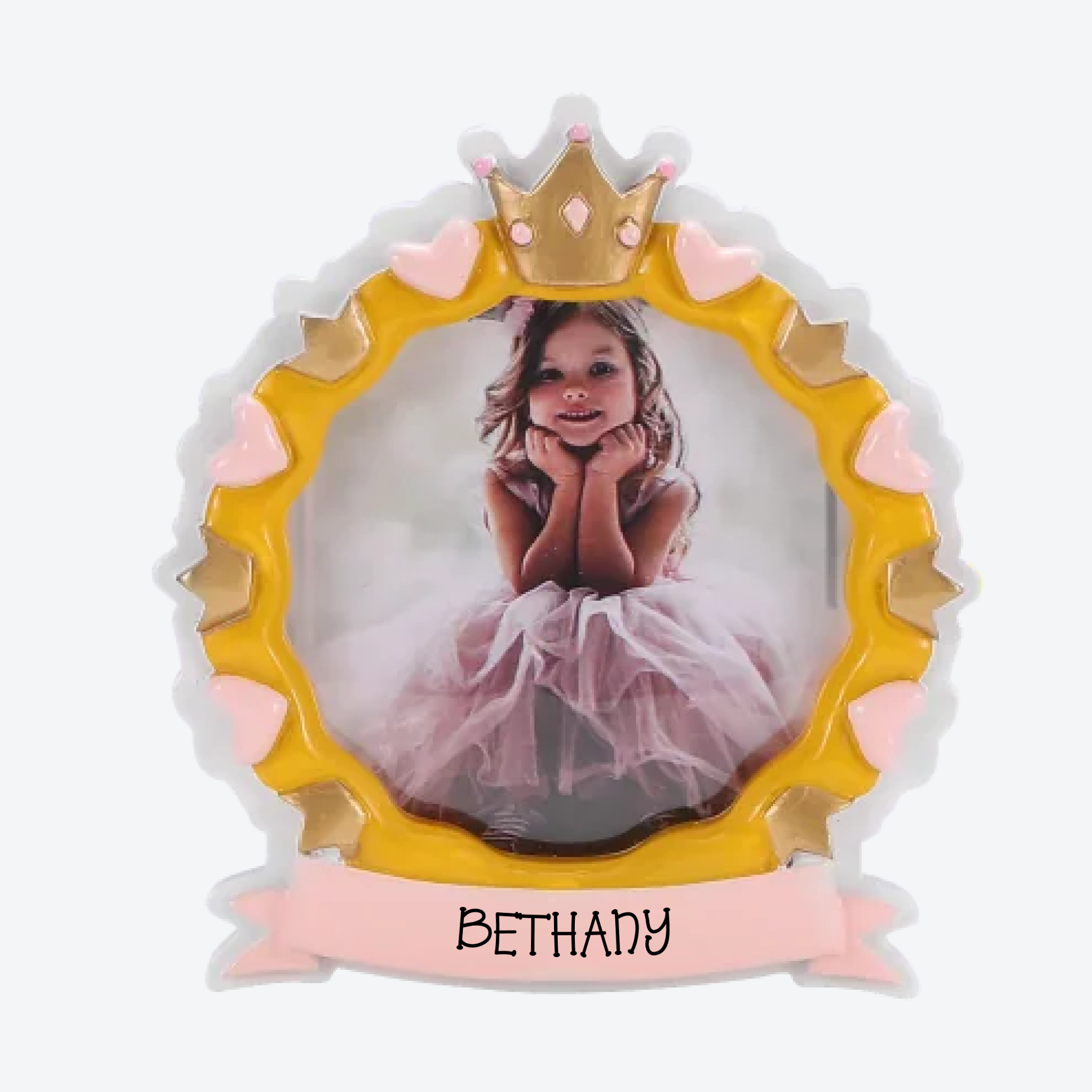 PT2496 - Princess Photo Frame Personalized Christmas Ornament