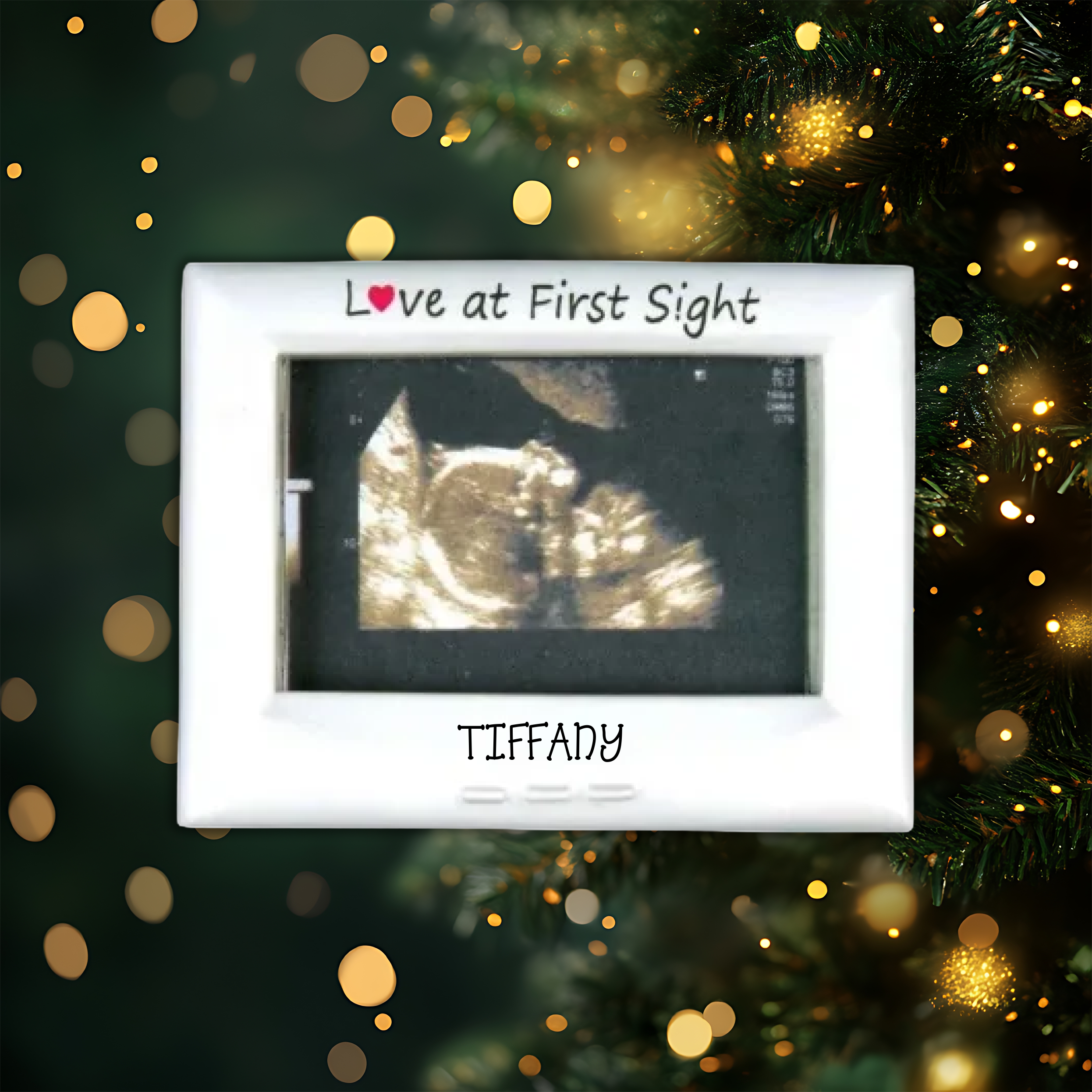 Ultra Sound Frame Personalized Christmas Ornaments