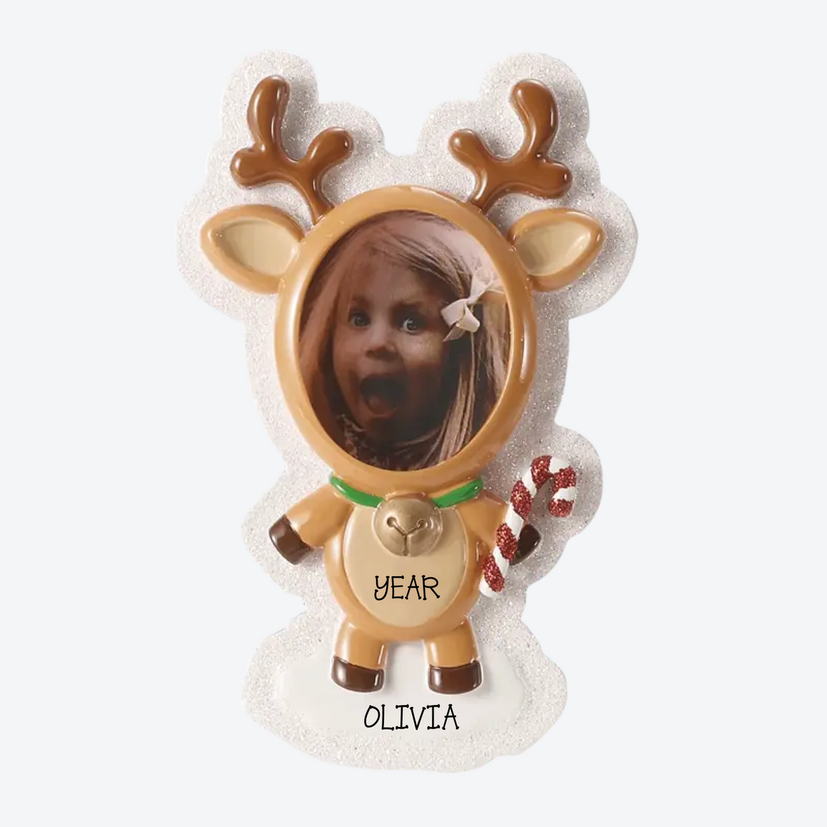 Reindeer Character Personalized Christmas Ornament