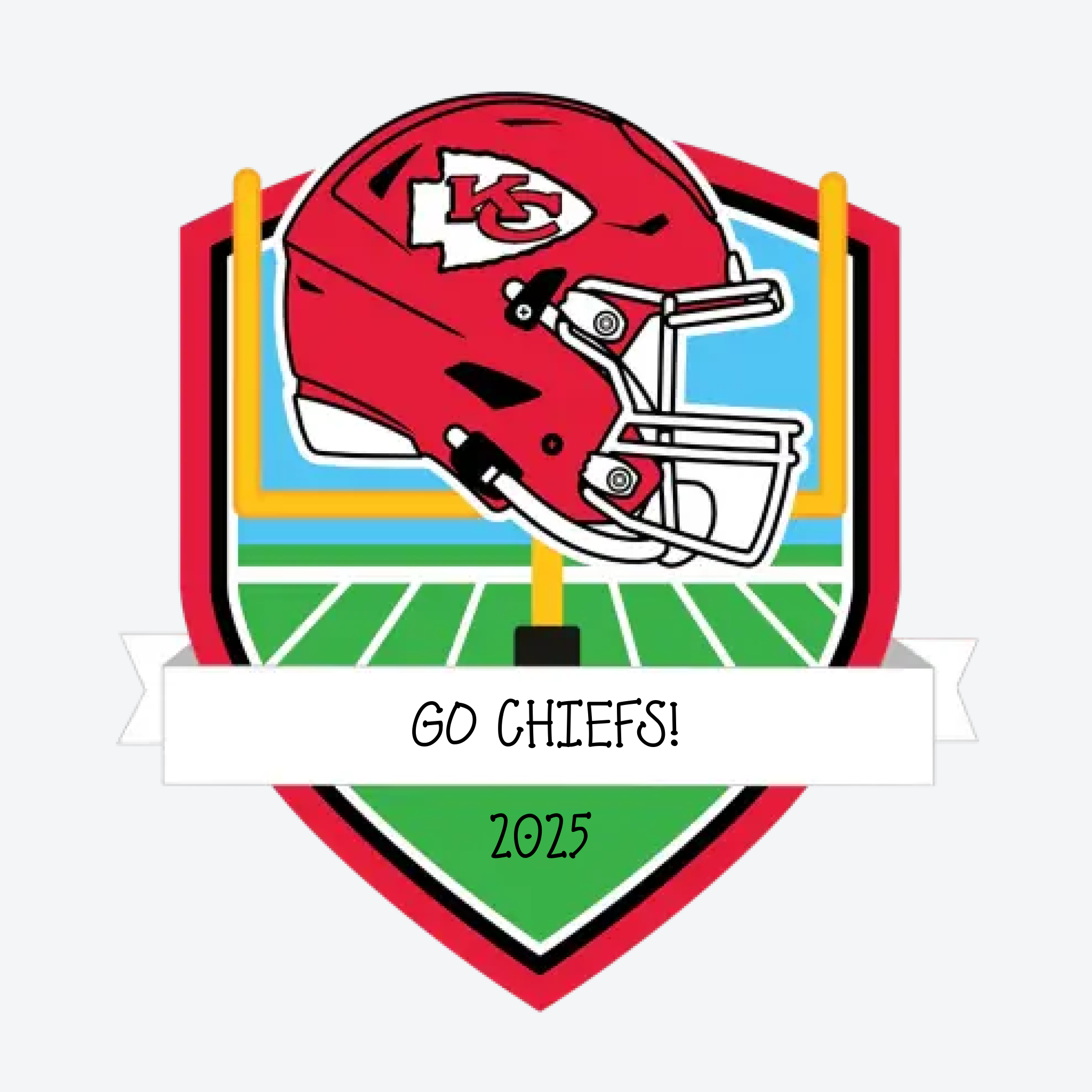 Kansas City Chiefs Personalized Shield Ornament