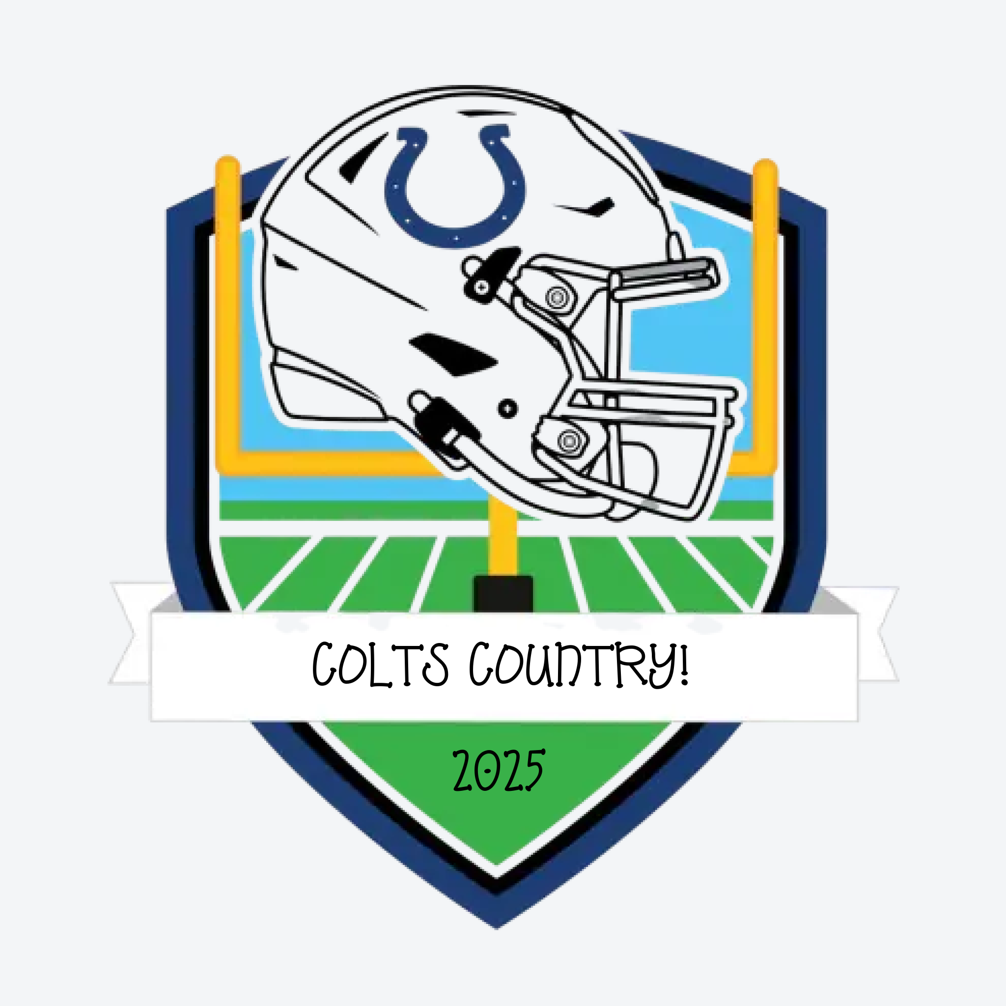 Indianapolis Colts Personalized Shield Ornament