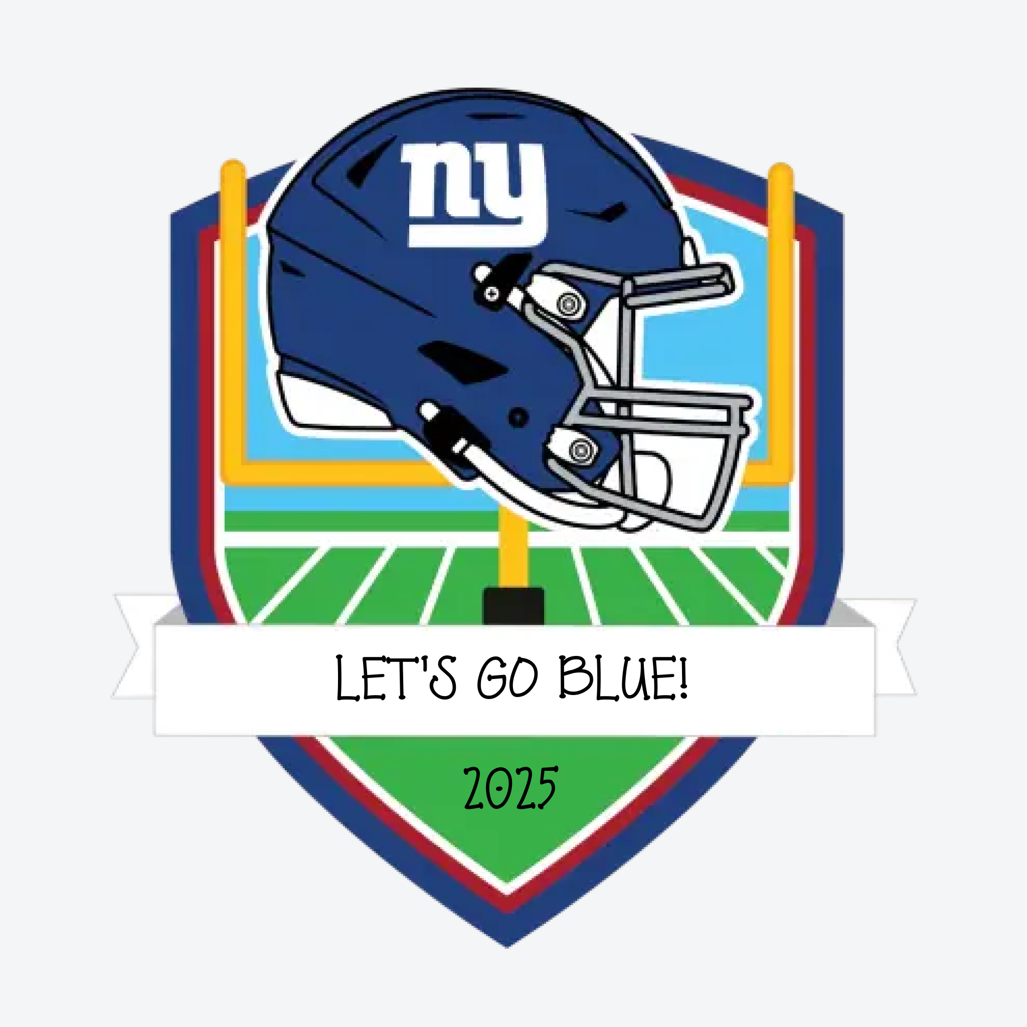 New York Giants Personalized Shield Ornament