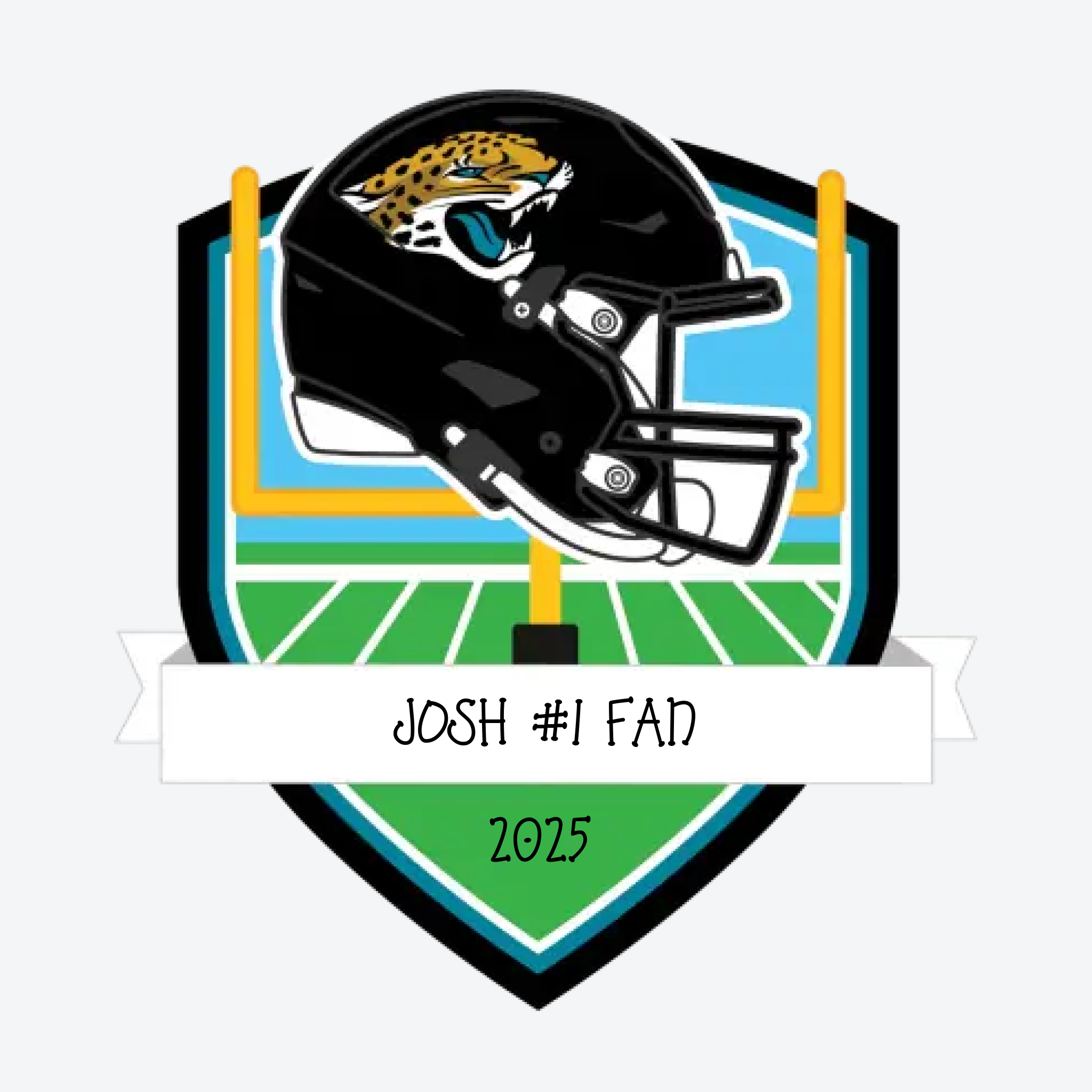 Jacksonville Jaguars Personalized Shield Ornament