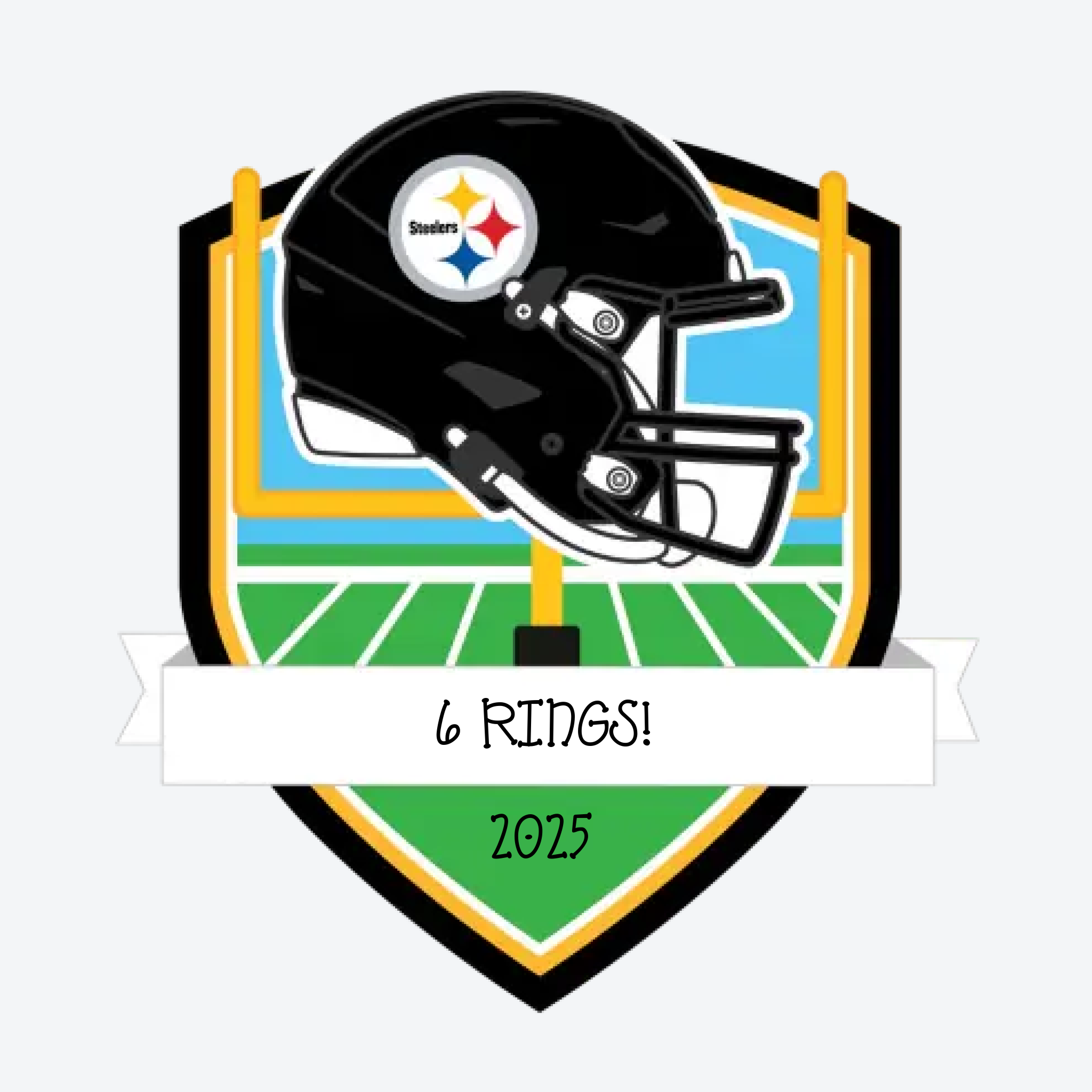 Pittsburgh Steelers Personalized Shield Ornament